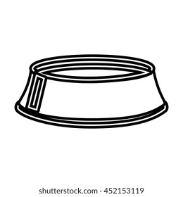 Animals and pets accesories isolated flat icon, vector ilustration graphic.