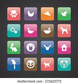 animals, pets icons universal set for web and mobile