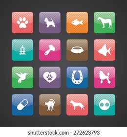 animals, pets icons universal set for web and mobile