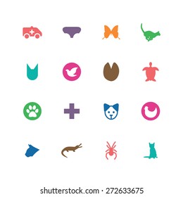 animals, pets icons universal set for web and mobile