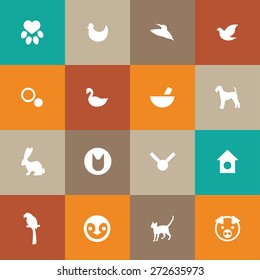 animals, pets icons universal set for web and mobile