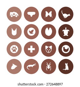 animals, pets icons universal set for web and mobile
