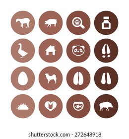 animals, pets icons universal set for web and mobile