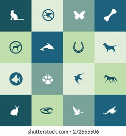 animals, pets icons universal set for web and mobile