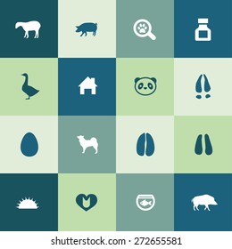 animals, pets icons universal set for web and mobile