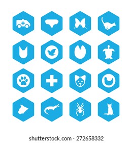 animals, pets icons universal set for web and mobile