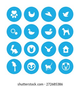 animals, pets icons universal set for web and mobile