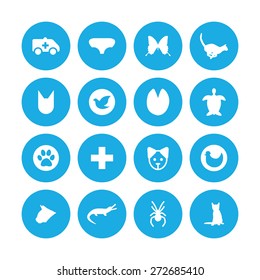 animals, pets icons universal set for web and mobile