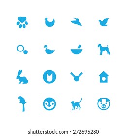 animals, pets icons universal set for web and mobile