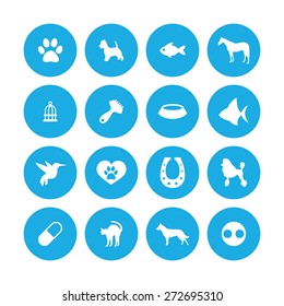 animals, pets icons universal set for web and mobile