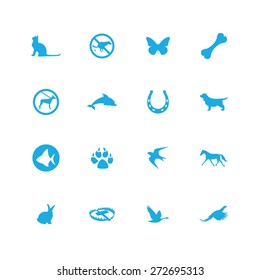 animals, pets icons universal set for web and mobile
