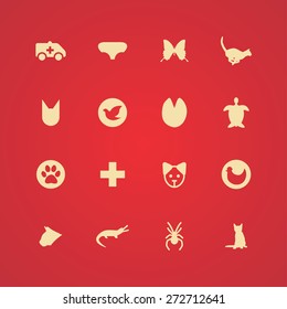 animals, pets icons universal set for web and mobile
