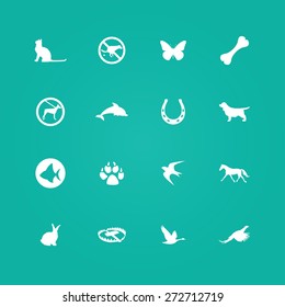 animals, pets icons universal set for web and mobile