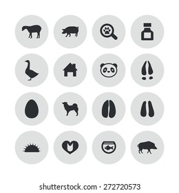 animals, pets icons universal set for web and mobile