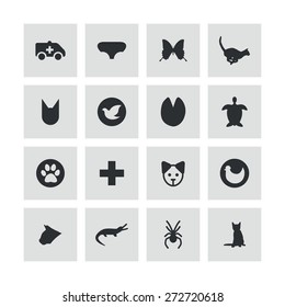animals, pets icons universal set for web and mobile