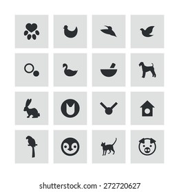 animals, pets icons universal set for web and mobile