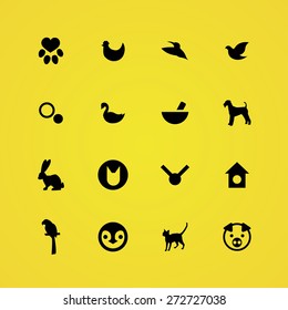 animals, pets icons universal set for web and mobile