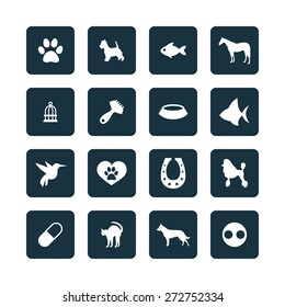 animals, pets icons universal set for web and mobile
