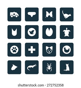 animals, pets icons universal set for web and mobile