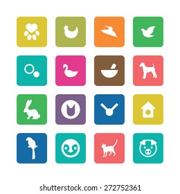 animals, pets icons universal set for web and mobile