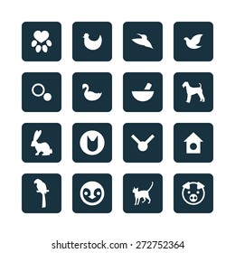 animals, pets icons universal set for web and mobile