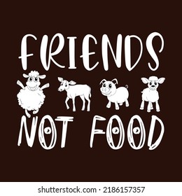 Animals related printable vector design shirts for vegans