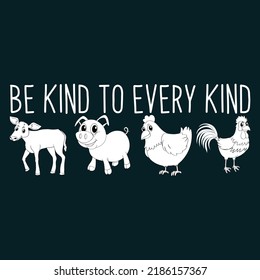 Animals related printable vector design shirts for vegans