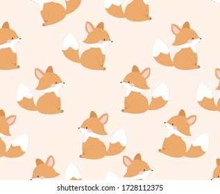Animals repeat pattern. Nursery art background. Children's fabric pattern design.
