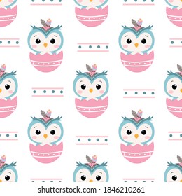 Animals repeat pattern. Nursery art background. Children's fabric pattern design.
