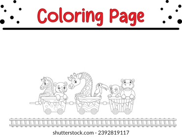 página de coloración de trenes para niños