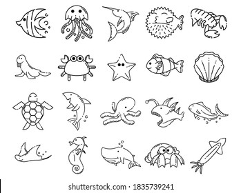 animals sea set icon, good for your design