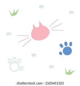 Tiere nahtloses Muster auf tierischem Hintergrund .Vektorgrafik.
