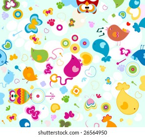 animals seamless pattern, design fir kids