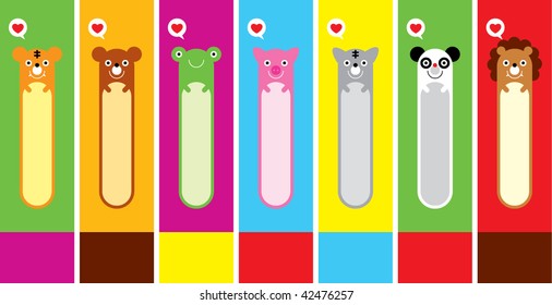 animals set card