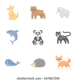 Animals set icons in cartoon style. Big collection of animals vector symbol stock illustration