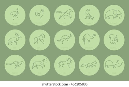 Animals set for use in advertising, presentations...