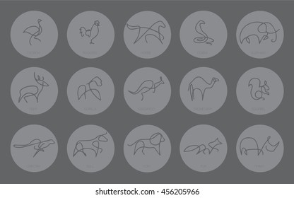 Animals set for use in advertising, presentations...