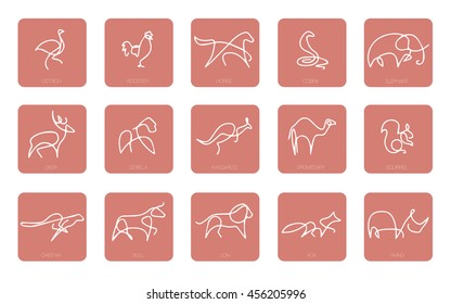 Animals set for use in advertising, presentations...
