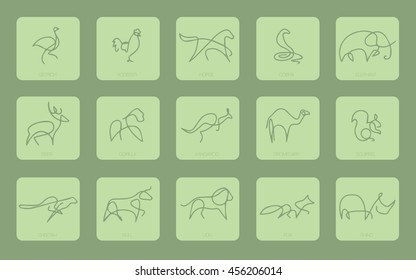 Animals set for use in advertising, presentations...