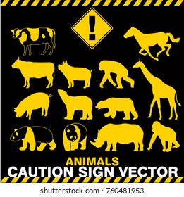 animals sign vector