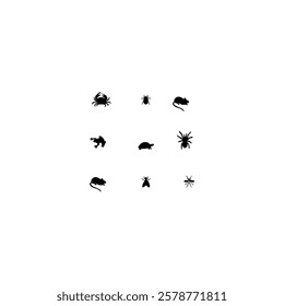 Animals silhouette with vector illustration