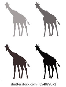 Animals silhouette, vector illustration