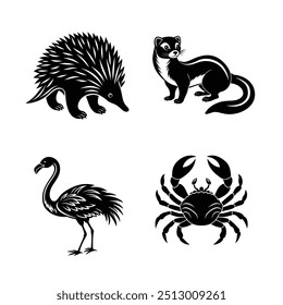 a animais silhueta vetor ilustração