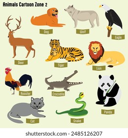 Animales Simple Cartoon Zone 2 