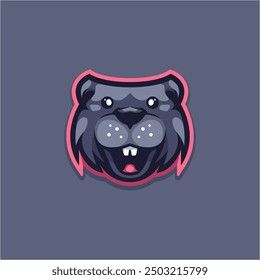 Animals simple otter mascot logo