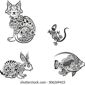  animals in the style of art