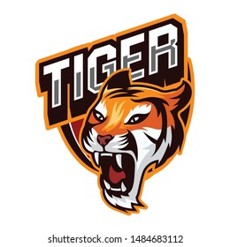 Animals Tiger Head Logo Badge esports