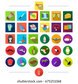animals, tourism, hygiene and other web icon in flat style.nature, business, vegetables icons in set collection.