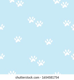 animals traces seamless pattern vector. animal trace pattern for textile, fabric, wallpaper, wrapping, kids fashion design