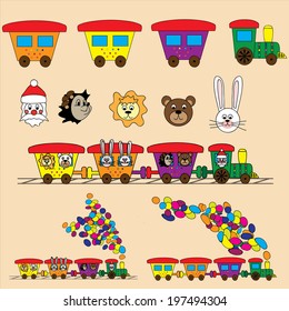 animals, train, toys for kids